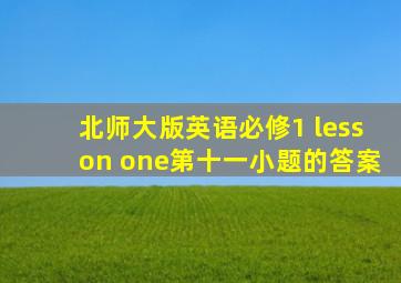 北师大版英语必修1 lesson one第十一小题的答案